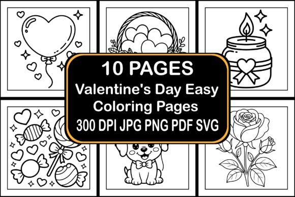 10 Valentine's Day Easy Coloring Pages: A Creative Resource for Adults, Sellers, and Seasonal Crafters