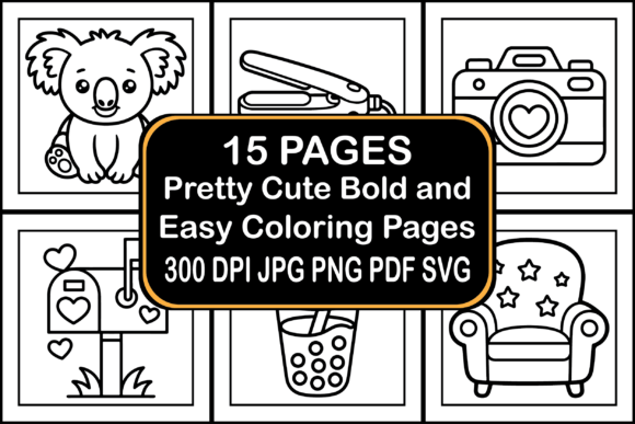 15 Bold and Easy Coloring Pages for Modern Designers