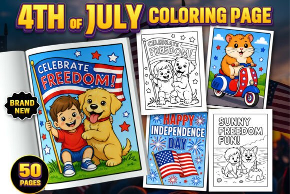 4th of July Coloring Page for Kids