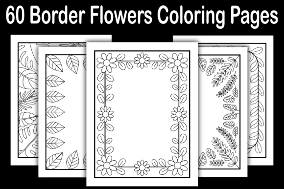 60 Border Flowers Coloring Pages