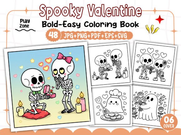 Bold Easy Spooky Valentine Coloring Book: A Unique Creative Tool for Adults