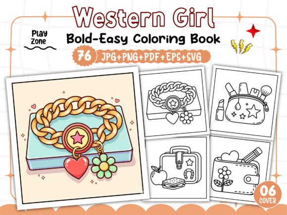 Bold Easy Western Girl Coloring Pages: Real Uses for Creators, Publishers, and Educators