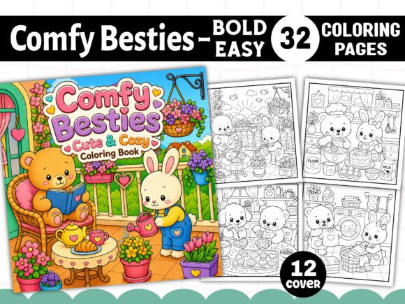 Comfy Critter Besties Cute Cozy Colori: A Unique Coloring Experience