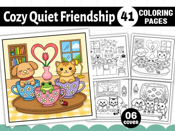 Cozy Quiet Friendship Coloring Pages: A Creative Escape for the Modern Mind