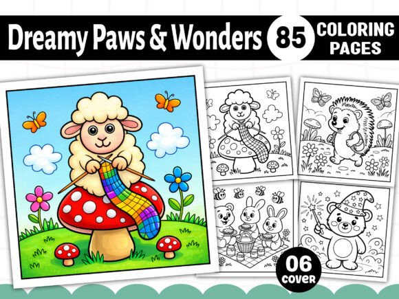 Dreamy Paws Wonders Coloring Book for Kids