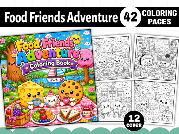 Food Friends Adventure Coloring Book: A Creative Escape for Enthusiasts