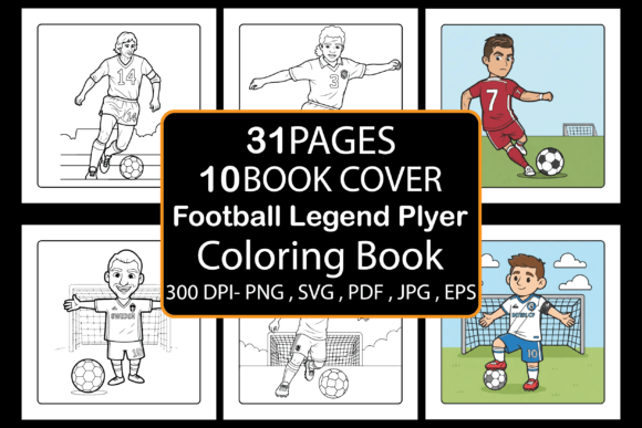 Football Legend Plyer Coloring Book: A Versatile Resource for Creators, Entrepreneurs, and Fans Alike