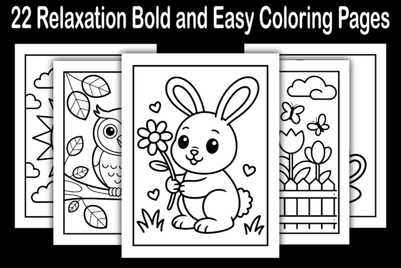 Relaxation Bold and Easy Coloring Pages for Adults