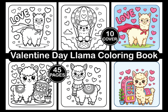Valentine Day Llama Coloring Book: A Practical Resource for Creators, Publishers, and Small Business Owners