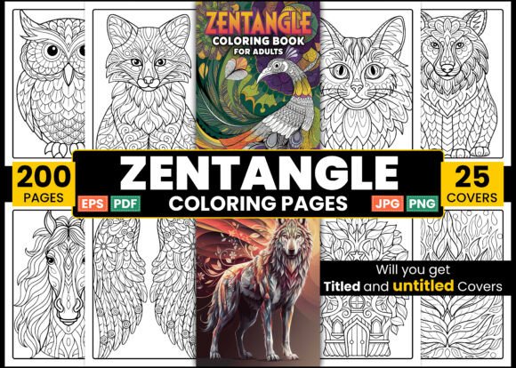 Zentangle Coloring Pages for Adults – 200 Unique Designs for Relaxation and Creative Workflow